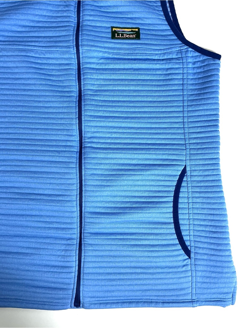 L.L.Bean Quilted Fleece Vest Blue Full Zip Women’s M Regular Lightweight - Picture 6 of 11